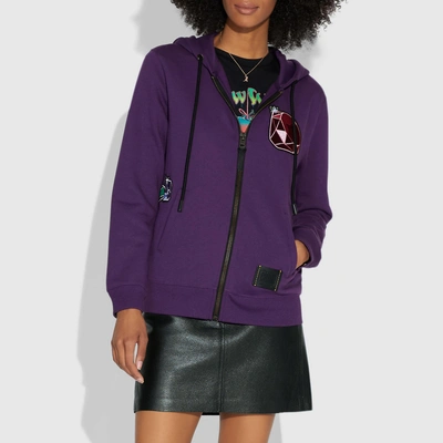 Shop Coach Disney X Dopey Hoodie In Purple