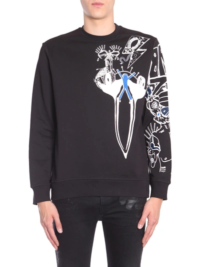 Shop Diesel Black Gold Sneilb-graffiti Sweatshirt In Nero