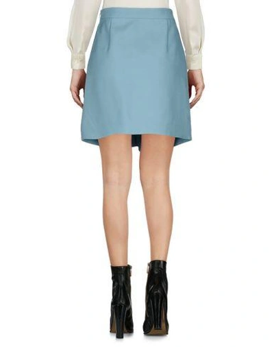 Shop Valentino Mini Skirt In Pastel Blue