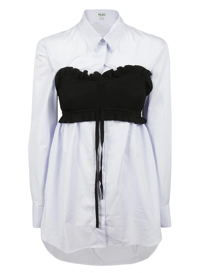 Shop Kenzo Bustier Longline Shirt In Noir
