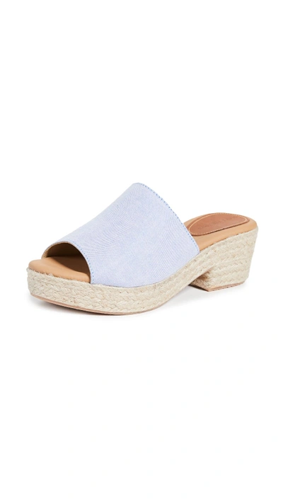 Shop Matt Bernson Brava Platform Slides In Chambray