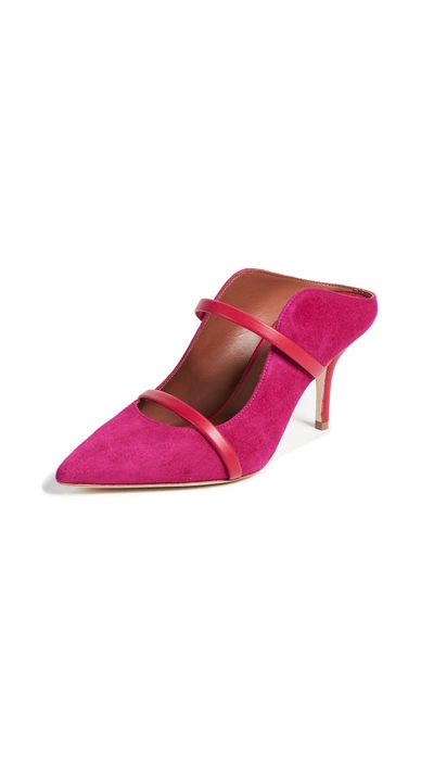 Shop Malone Souliers Maureen Mules In Red/cherry