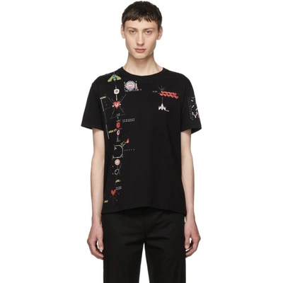 Shop Valentino Black Video Game T-shirt In 5d1 Blue