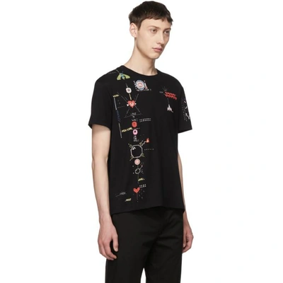 Shop Valentino Black Video Game T-shirt In 5d1 Blue
