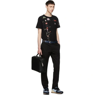 Shop Valentino Black Video Game T-shirt In 5d1 Blue