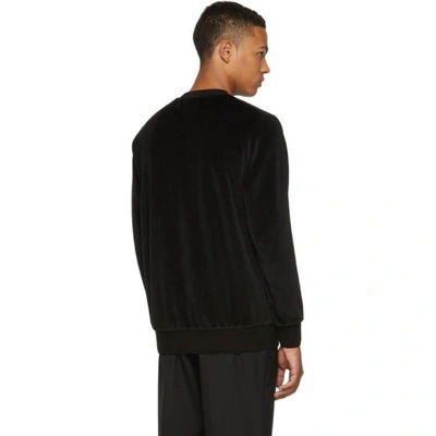Shop Givenchy Black Velvet 4g Slim Fit Sweatshirt In 001 Black