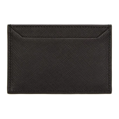 Shop Prada Black Saffiano Single Card Holder In F0002 Black