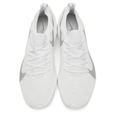 Shop Nike White Vapor Street Flyknit Sneakers In 100 Wh/wolf