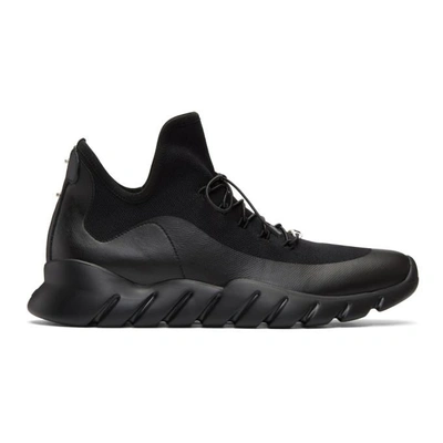 Shop Fendi Black  Vocabulary Running Sneakers In Foup9 Black