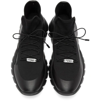 Shop Fendi Black  Vocabulary Running Sneakers In Foup9 Black