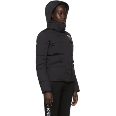 Shop Fendi Black Down Slim Fit Hooded Karlito Jacket In F0gme Black