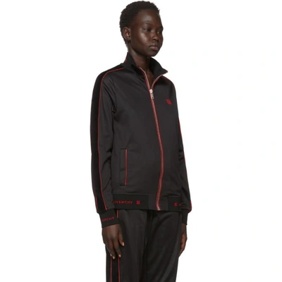 Shop Givenchy Black Velvet Insert Track Jacket