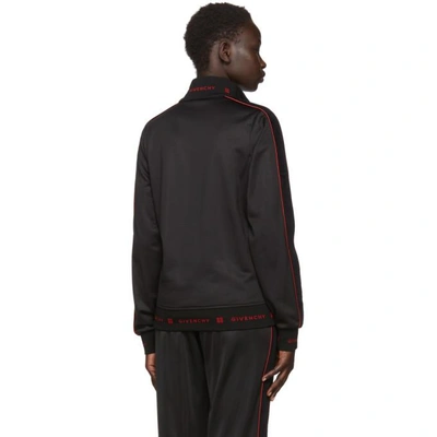 Shop Givenchy Black Velvet Insert Track Jacket