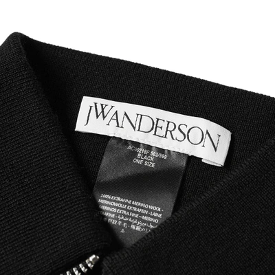 Shop Jw Anderson Zip Neckband In Black