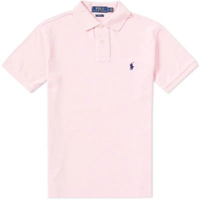 Shop Polo Ralph Lauren Slim Fit Polo In Pink