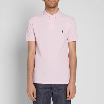 Shop Polo Ralph Lauren Slim Fit Polo In Pink