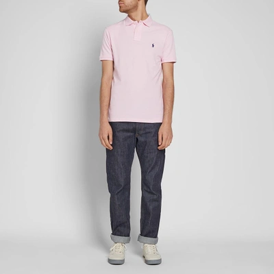 Shop Polo Ralph Lauren Slim Fit Polo In Pink