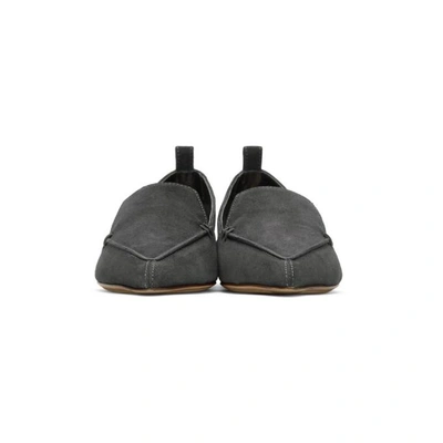 Shop Nicholas Kirkwood Grey Suede Beya Loafers In N30 Charcoa