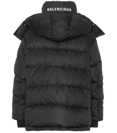 Shop Balenciaga New Swing Puffer Jacket In Black