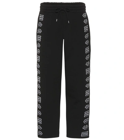 Shop Mcq By Alexander Mcqueen Embroidered Cotton Sweatpants In Black