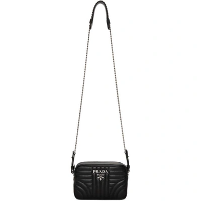 Shop Prada Black Small Camera Chain Bag In F0002 Black