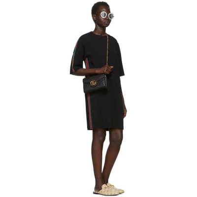Shop Gucci Black Gg Marmont 2.0 Shoulder Bag In 1000 Black
