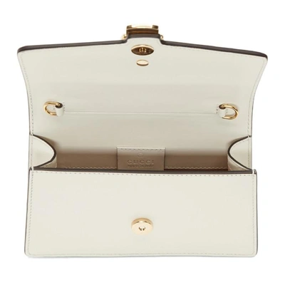 Shop Gucci White Super Mini Sylvie Chain Bag In 8454 White