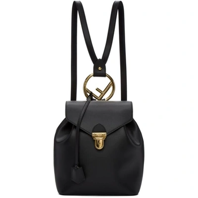 Shop Fendi Black 'f Is ' Backpack In F0kur Black