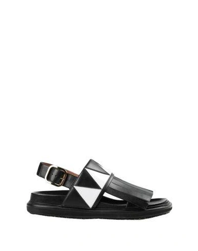 Shop Marni Sandals In Black