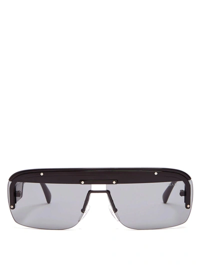 Prada Eyewear - Game D Frame Acetate Sunglasses - Mens - Black | ModeSens