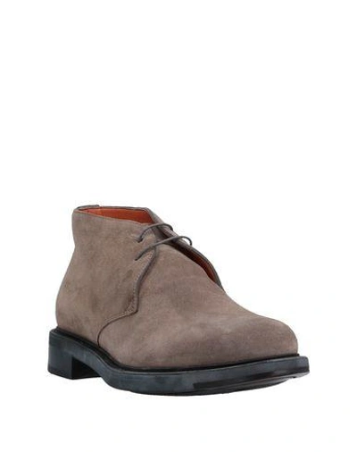 Shop Santoni Ankle Boots In Dove Grey