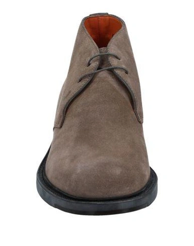 Shop Santoni Ankle Boots In Dove Grey