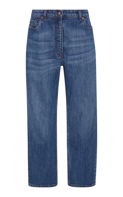 Shop Etro Straight Leg Jean In Blue