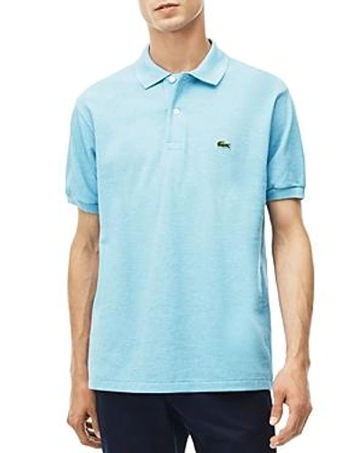 Shop Lacoste Classic Cotton Pique Regular Fit Polo Shirt In Waves Blue Chine