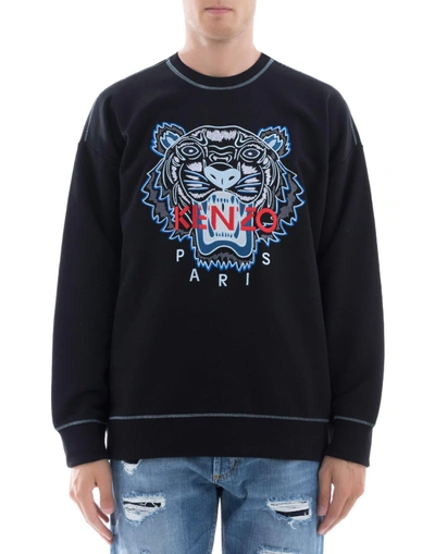 Shop Kenzo Black Cotton Sweater