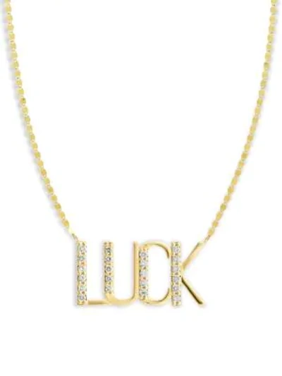Shop Lana Jewelry Diamond & 14k Yellow Gold Luck Pendant Necklace