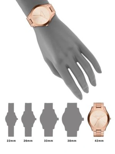 Shop Michael Kors Women's Slim Runway Rose Goldtone Stainless Steel Bracelet Watch