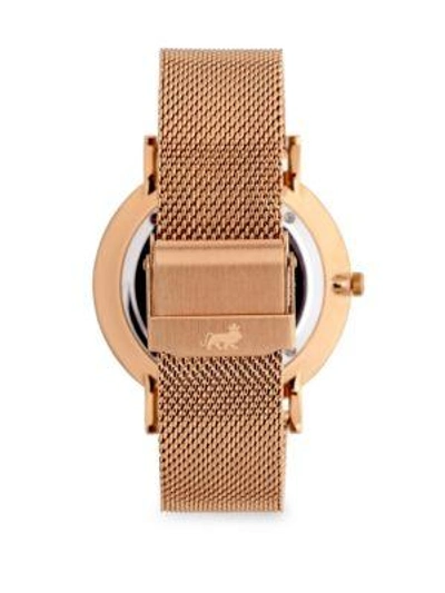 Shop Larsson & Jennings Sloane 40mm Rose-goldtone Mesh Bracelet Watch In Rose Gold