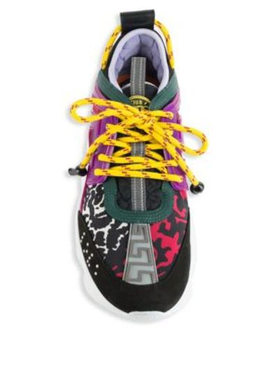 Shop Versace Chain Reaction Chunky Sneakers In Multi