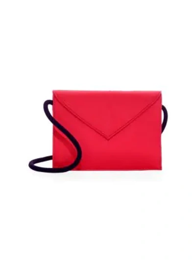 Shop Elizabeth And James Satin Pen Pal Envelope Bag In Red
