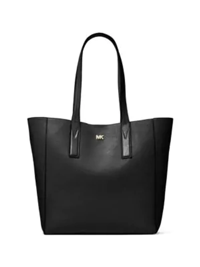 Shop Michael Kors Junie Large Pebbled Leather Tote In Butternut