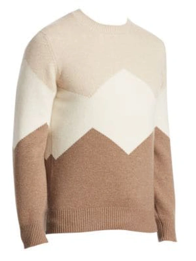 Shop Brunello Cucinelli Cashmere Crew Sweater In Brown