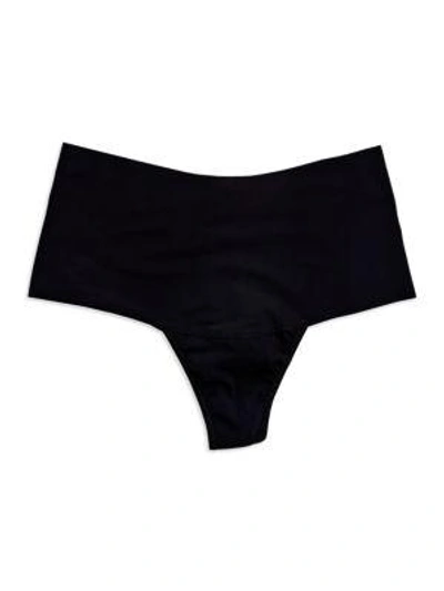 Shop Hanky Panky Godiva High-rise Thong In Black