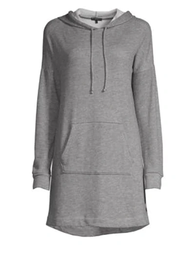 Shop Beyond Yoga Hood Times Sweatshirt Dress In Heather Grey