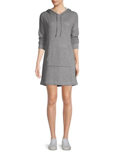 Shop Beyond Yoga Hood Times Sweatshirt Dress In Heather Grey