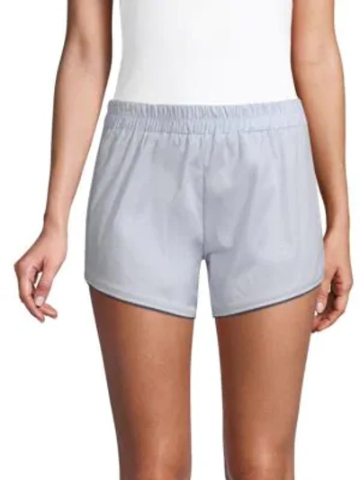 Shop Maison Du Soir Troy Pajama Shorts In Light Blue