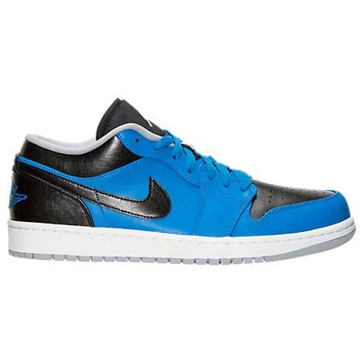 Shop Nike Men's Air Jordan Retro 1 Low Basketball Shoes, Blue/black