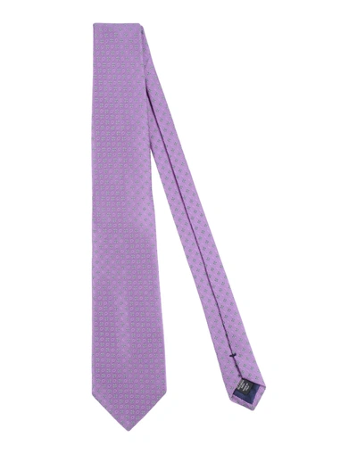 Shop Ermenegildo Zegna Tie In Light Purple