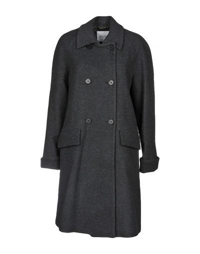 Shop American Vintage Coats In Steel Grey