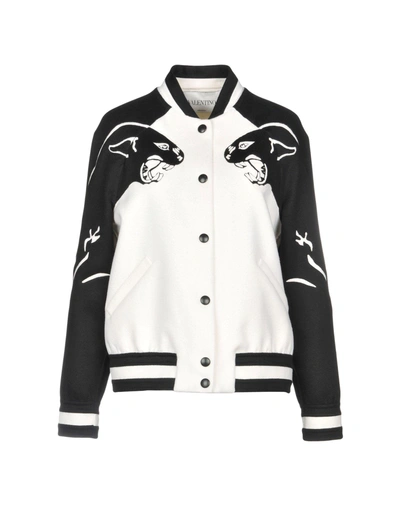 Shop Valentino Jackets In Ivory